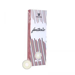 A package of visualities soft colored contact lens sitting on top of a white table