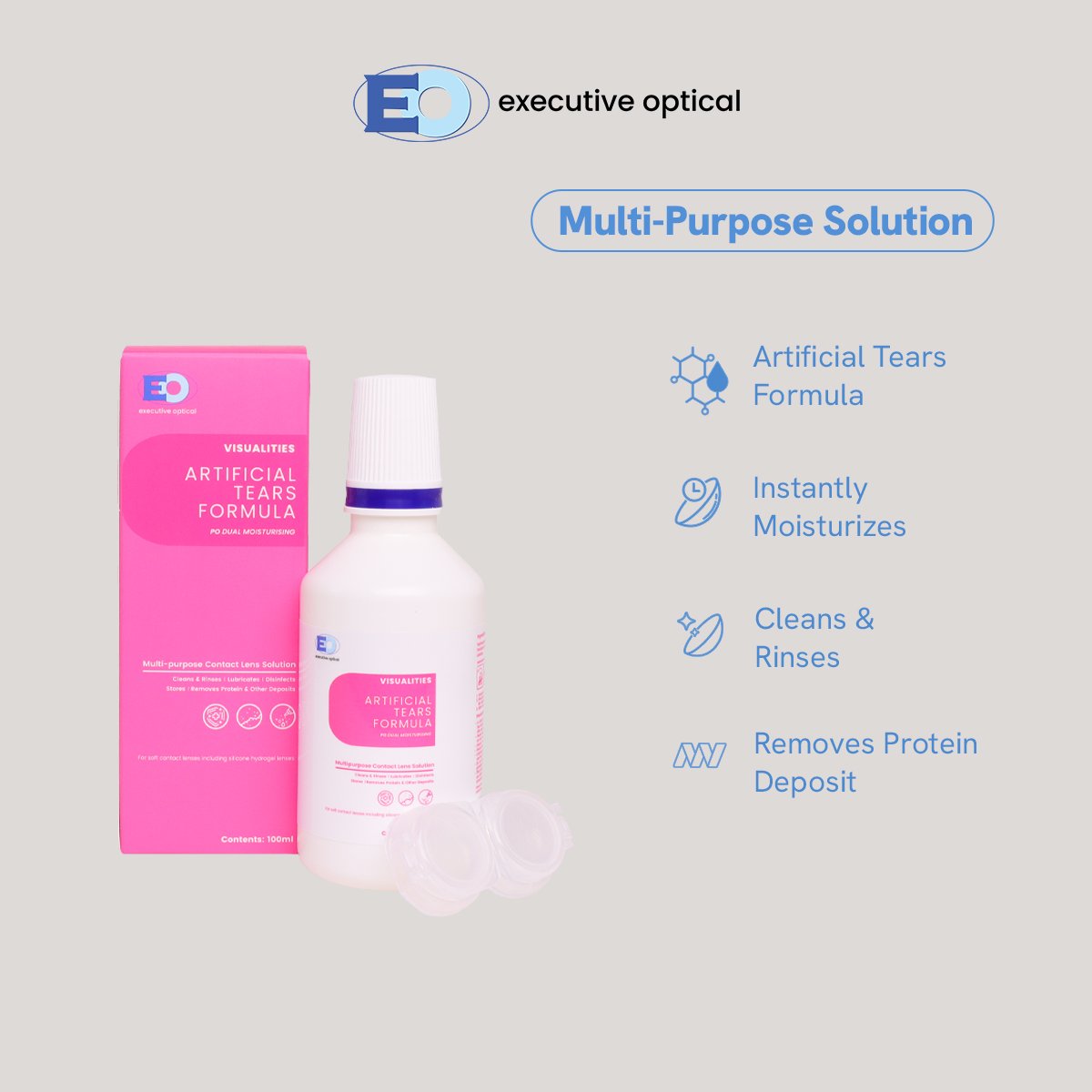 VISUALITIES ARTIFICIAL TEARS MULTI-PURPOSE SOLUTION 100ML