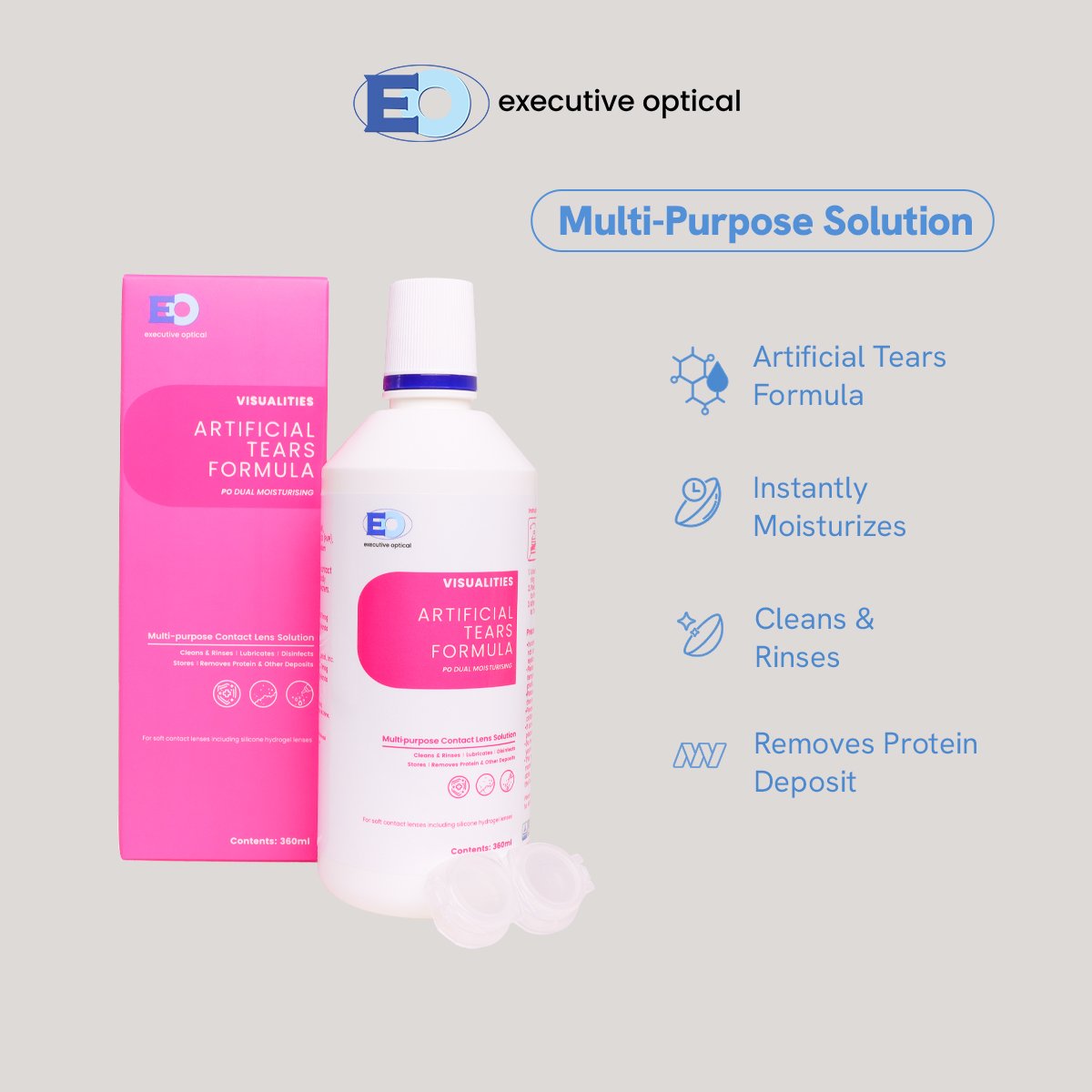 VISUALITIES ARTIFICIAL TEARS MULTI-PURPOSE SOLUTION 360ML