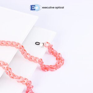 1 COVER PHOTO - EYEGLASSES CORD E008 CLEAR ACRYLIC 293 RED