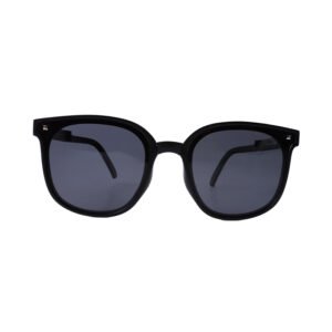 EO SUNWEAR_BELLA_M.BLACK_WEBF A pair of black sunglasses on a white background