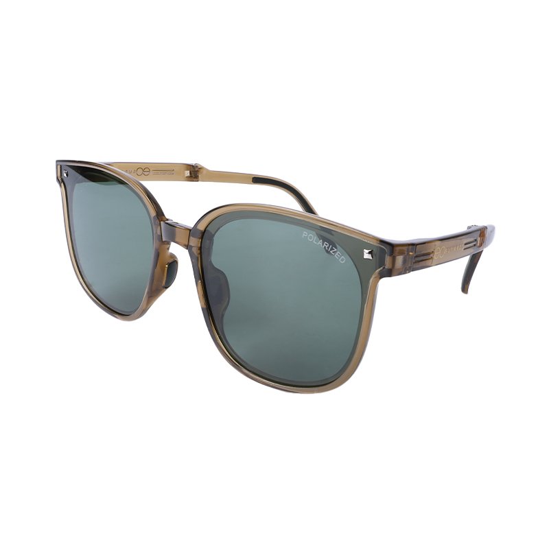 A pair of Sunwear Bella S. Olive Sunglasses on a white background