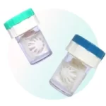 Lens cleaner hydromat in blue and turquoise cap