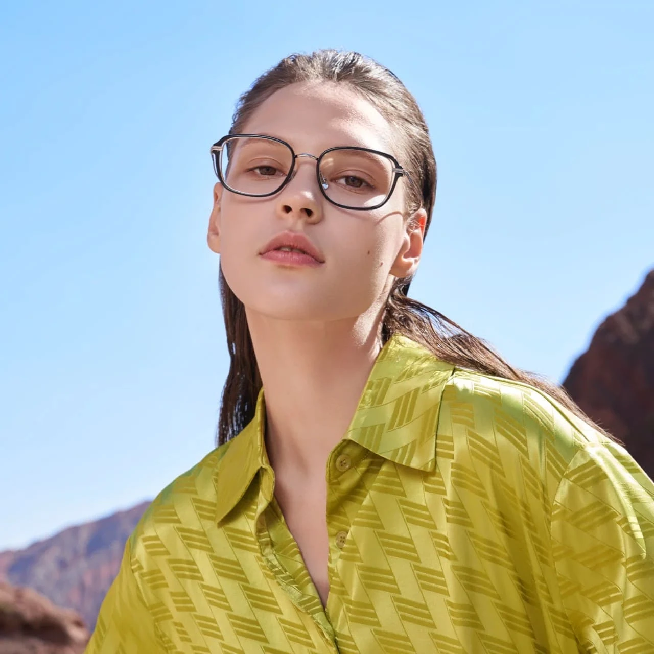 A Women wearing bolon sunglasses