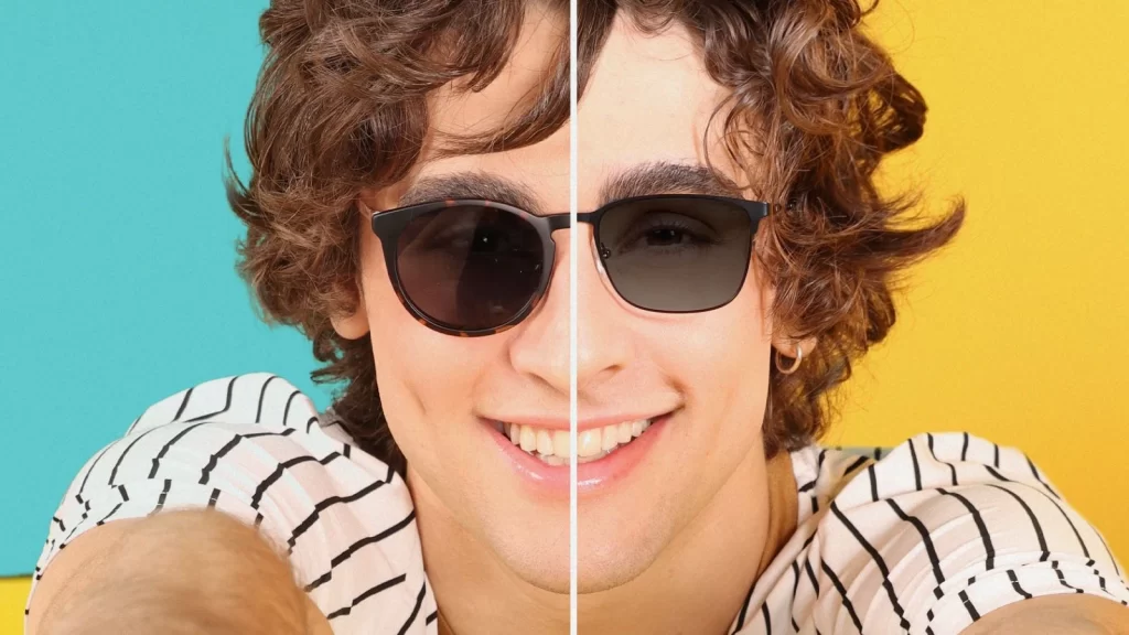 Photochromic lenses sunglasses