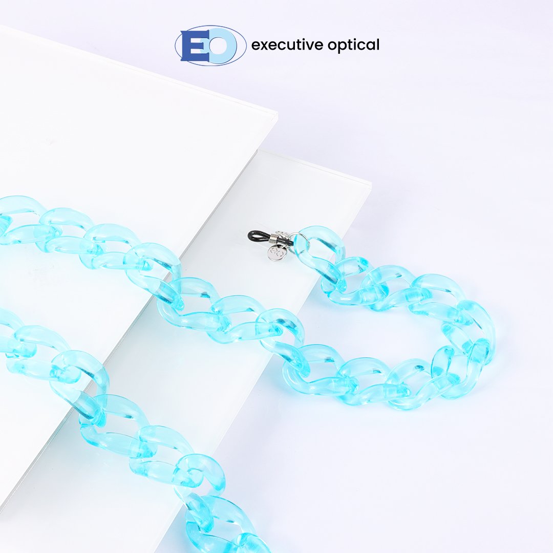 1 COVER PHOTO - EYEGLASSES CORD E041 ACRYLIC SUSNAH - CLEAR BLUE