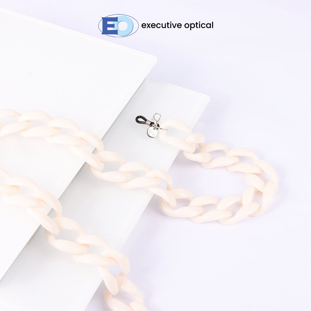 1 COVER PHOTO - EYEGLASSES CORD E041 ACRYLIC SUSNAH - WHITE