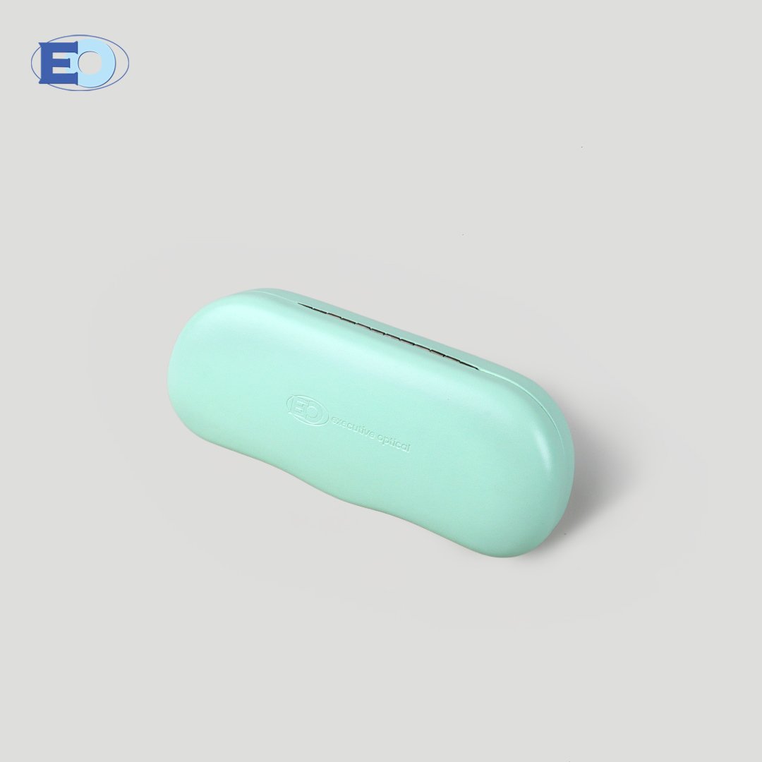 3 OTHER ANGLE - EO EYEWEAR METAL CASE (M079) GREEN