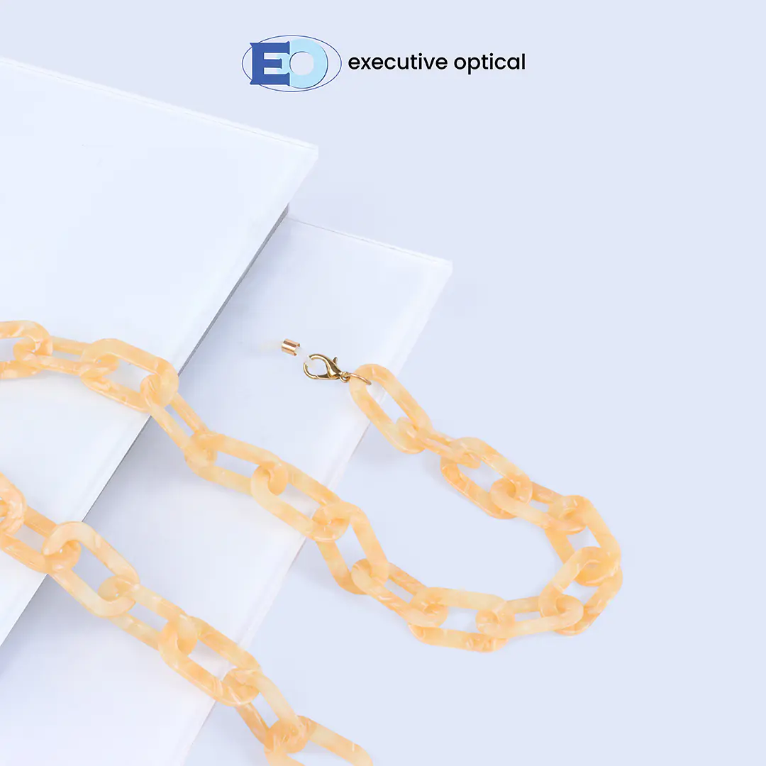 1 COVER PHOTO - EYEGLASSES CORD 984 SHVEAN NS (ACETATE CHAINS) (239) - LIGHT BROWN