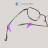 1 COVER PHOTO - EYEGLASSES SILICON TEMPLE TIP ACC008 19X17MM (PAIR)(266) - VIOLET
