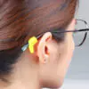 2 FUNCTION -EYEGLASSES SILICON TEMPLE TIP ACC007 20X20MM (PAIR)(266) - YELLOW
