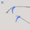3 OTHER ANGLE - EYEGLASSES SILICON TEMPLE TIP ACC002 37.5X21.5MM (PAIR)(266) - BLUE